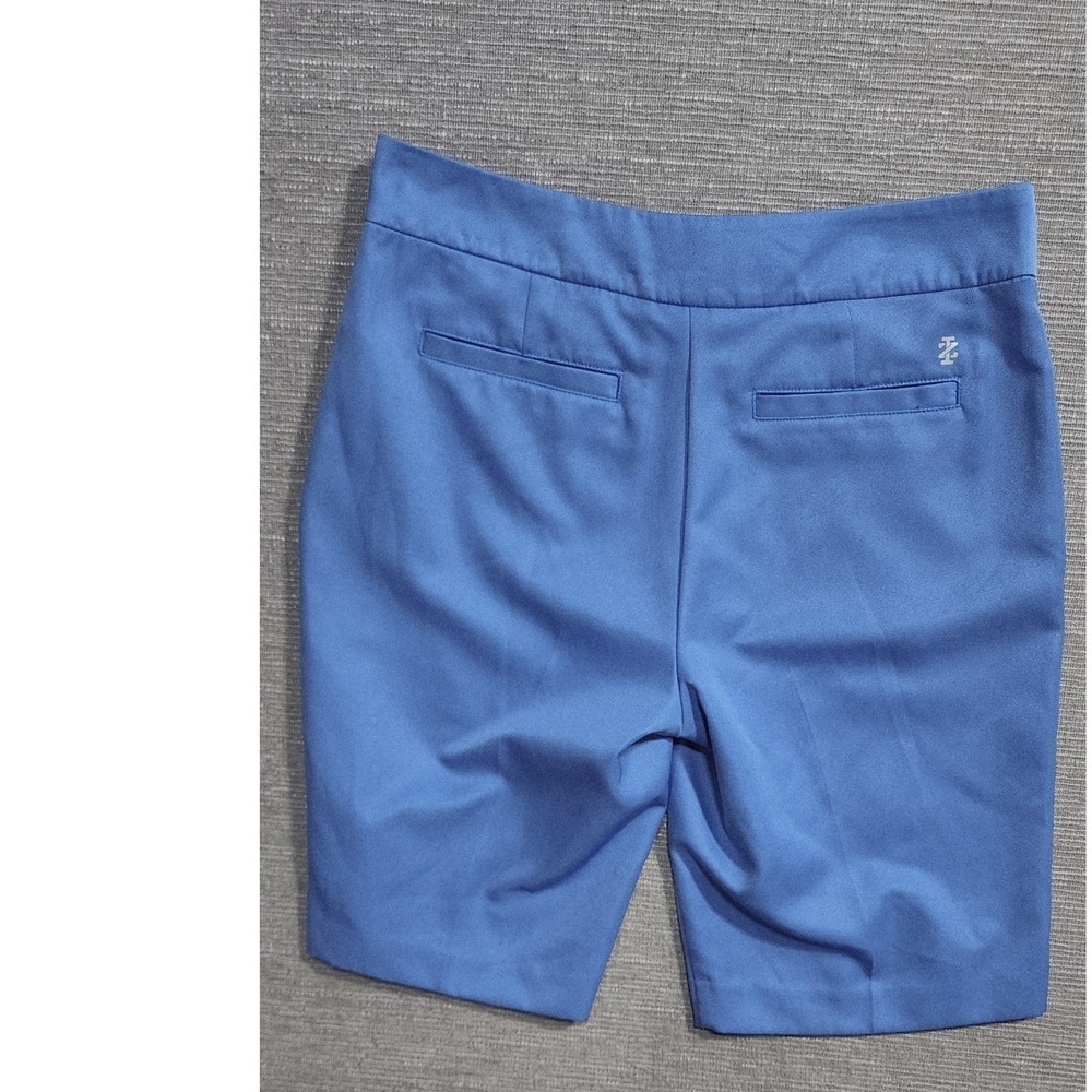 IZOD Golf Womens Blue Performance Chino Shorts Size 8 Mesh Lined Activewear - Picture 8 of 12